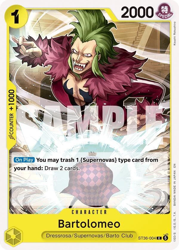 Bartolomeo, Starter Deck 36 YELLOW Eustass"Captain"Kid ST36-004