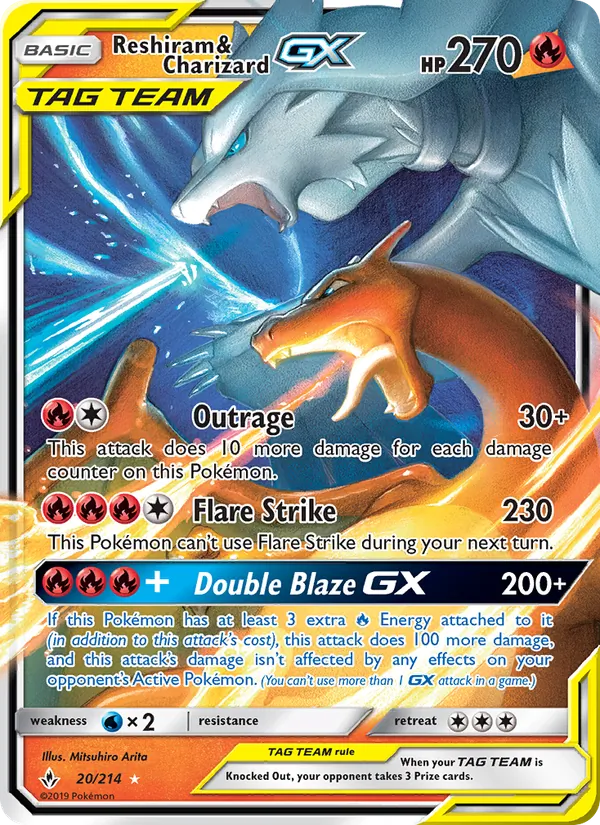 Reshiram & Charizard GX #20/214