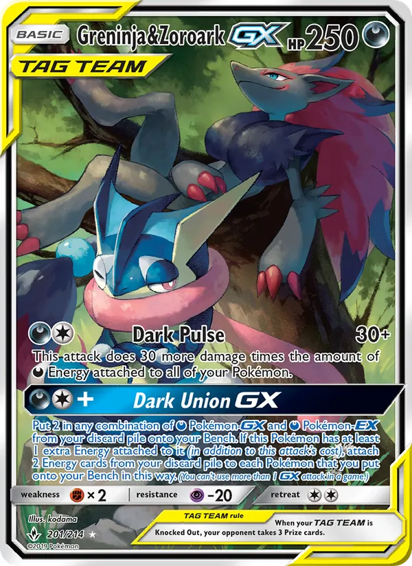 Greninja & Zoroark GX #201/214