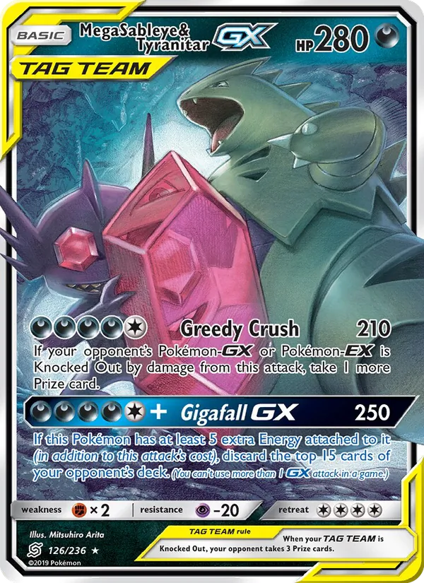 Mega Sableye & Tyranitar GX #126/236