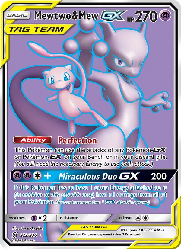 Mewtwo & Mew GX #222/236