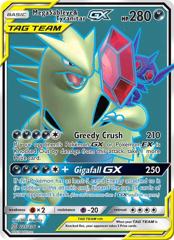 Mega Sableye & Tyranitar GX #225/236