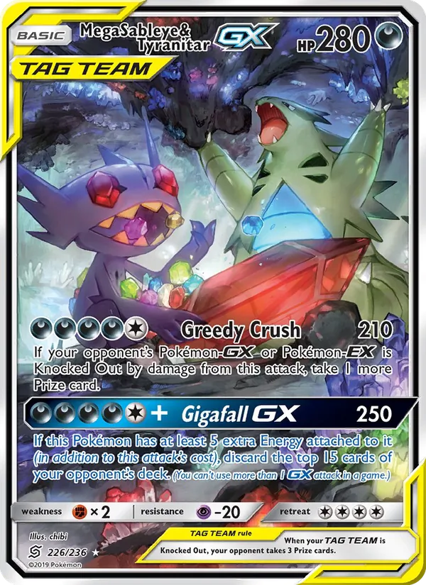 Mega Sableye & Tyranitar GX #226/236
