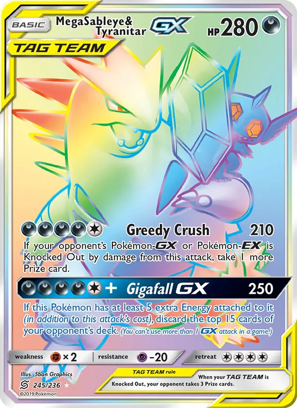 Mega Sableye & Tyranitar GX #245/236