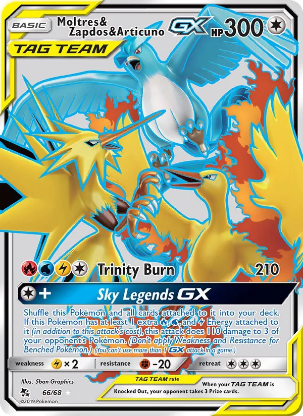 Moltres & Zapdos & Articuno GX #66/68