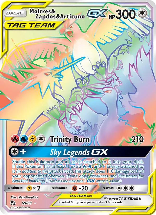 Moltres & Zapdos & Articuno GX #69/68