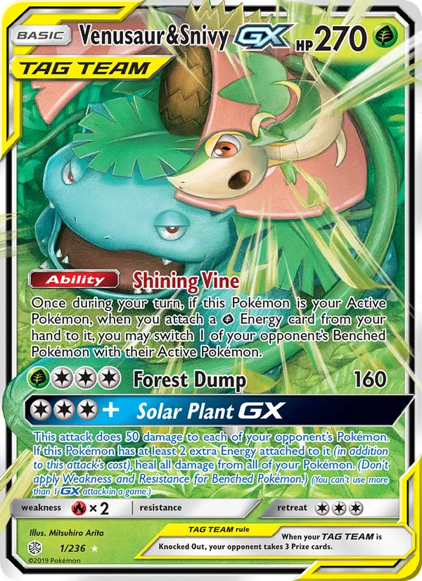 Venusaur & Snivy GX #1/236