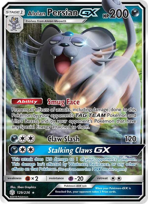 Alolan Persian GX #129/236