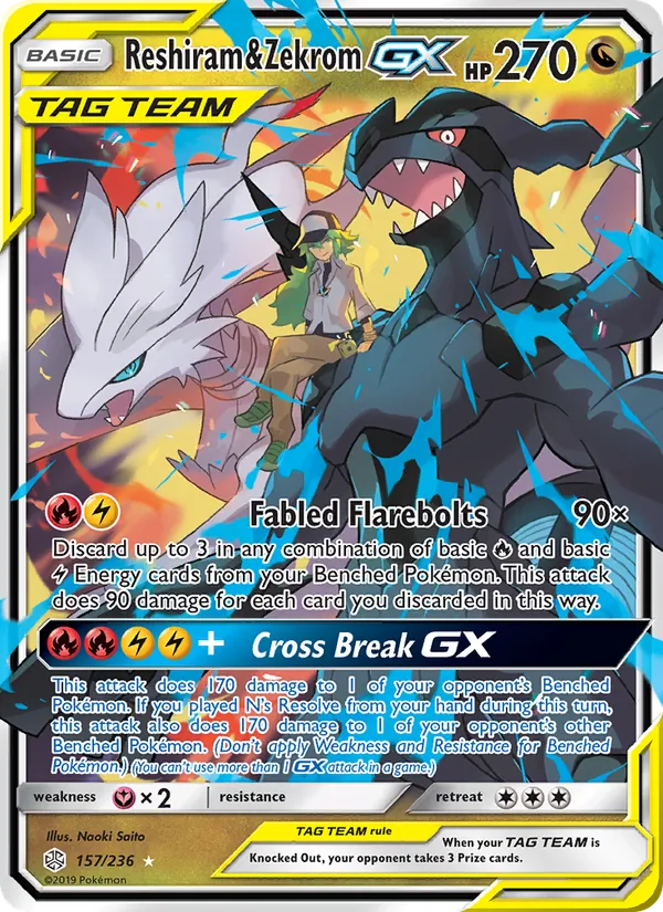 Reshiram & Zekrom GX #157/236