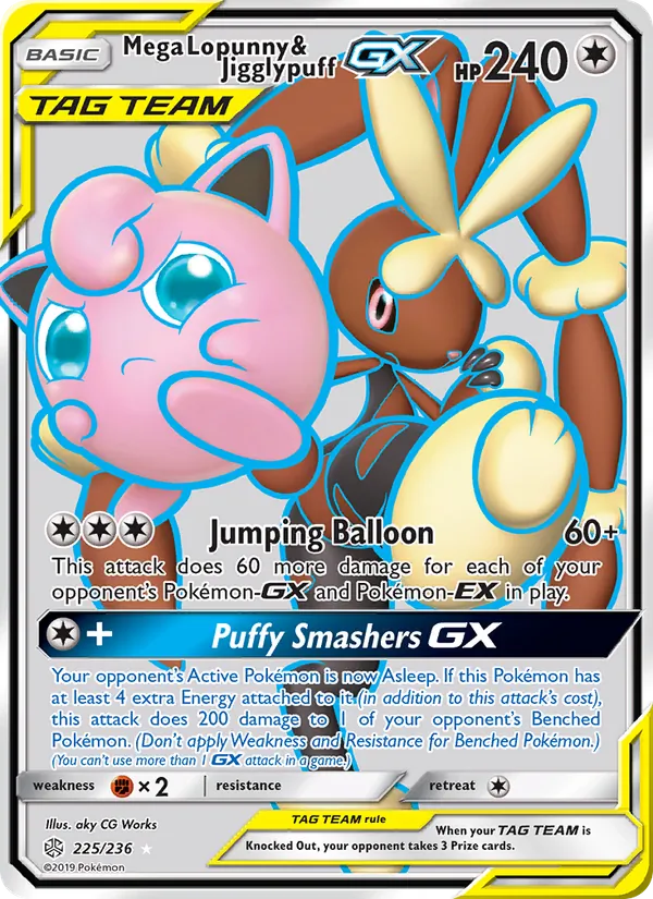 Mega Lopunny & Jigglypuff GX #225/236