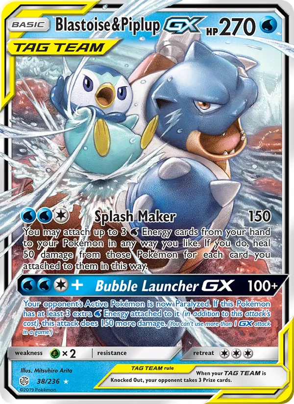 Blastoise & Piplup GX #38/236