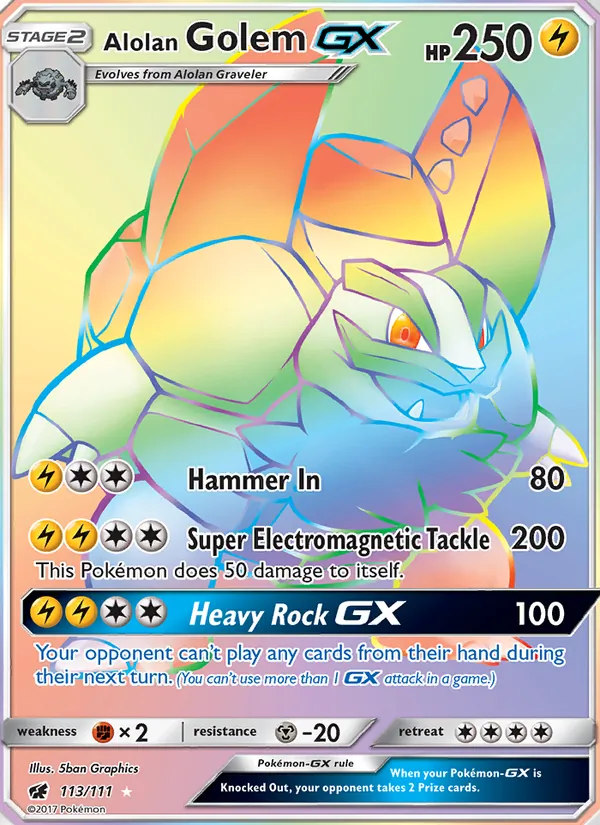 Alolan Golem GX #113/111