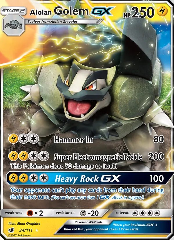 Alolan Golem GX #34/111