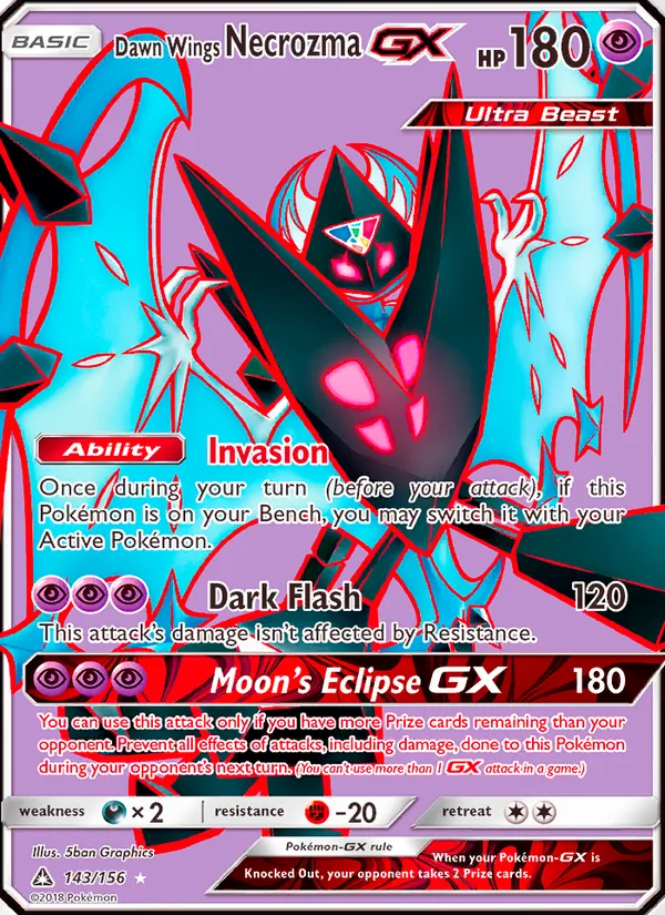 Dawn Wings Necrozma GX #143/156