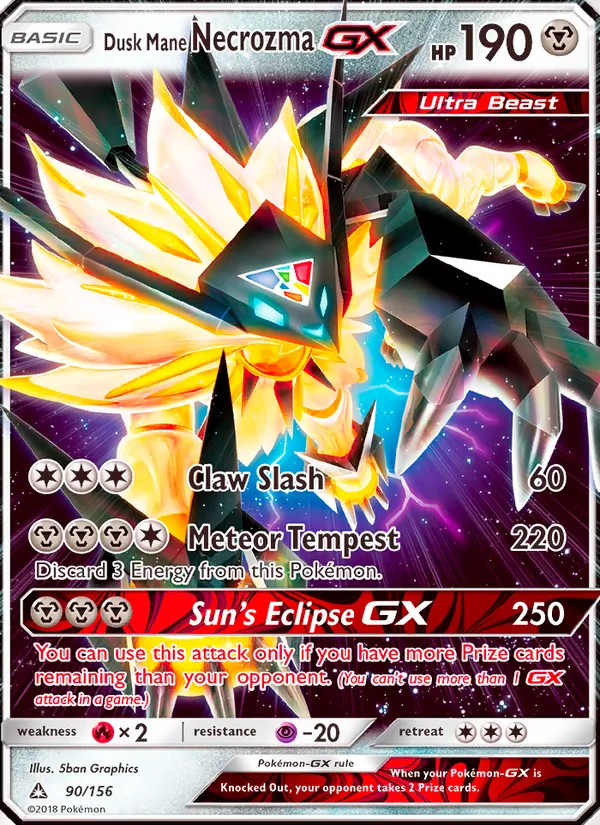 Dusk Mane Necrozma GX #90/156