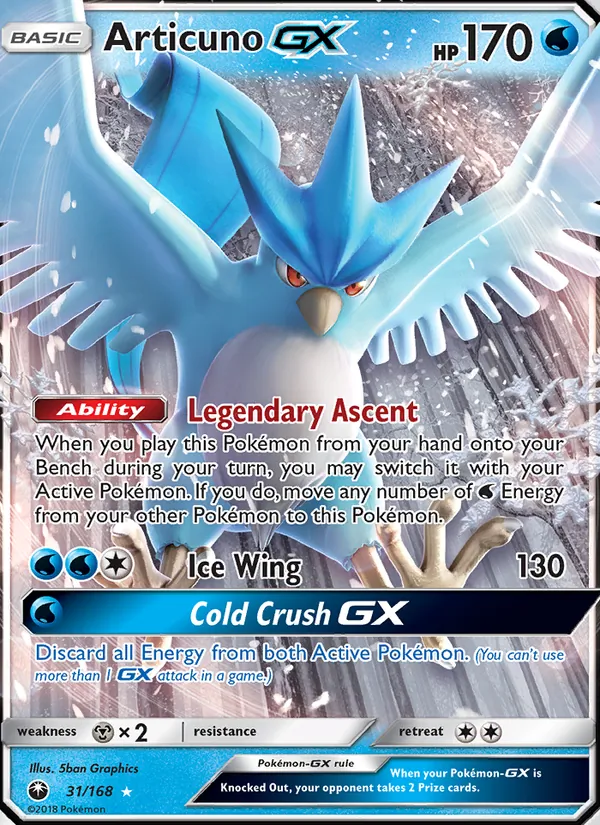 Articuno GX #31/168