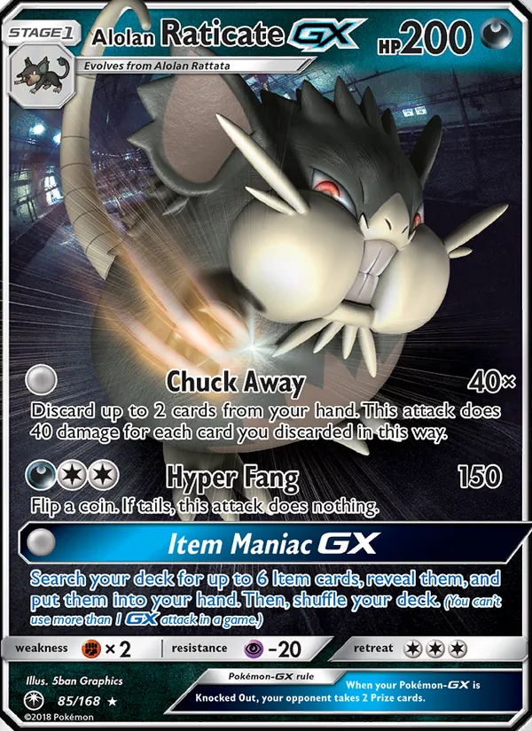 Alolan Raticate GX #85/168