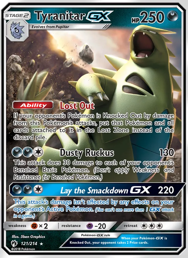 Tyranitar GX #121/214