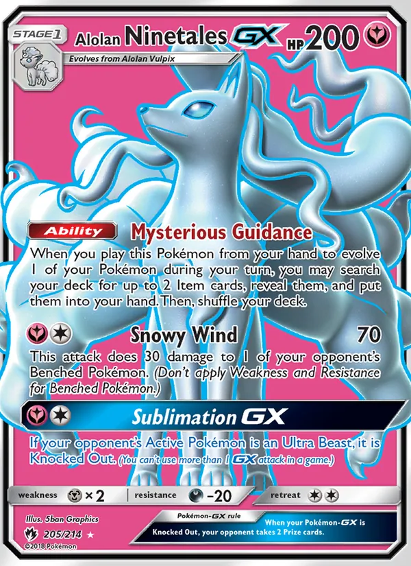 Alolan Ninetales GX #205/214