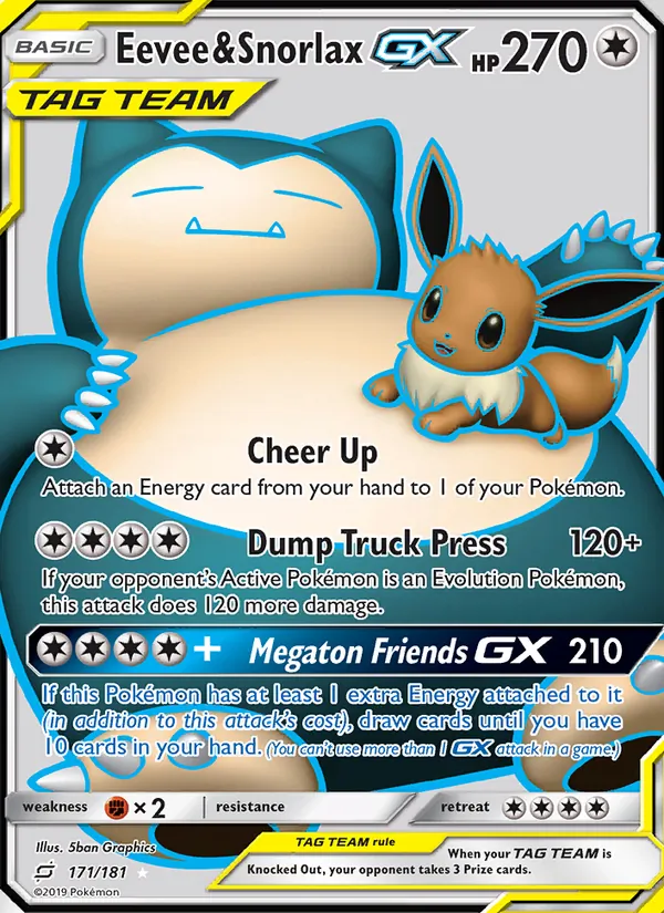 Eevee & Snorlax GX #171/181