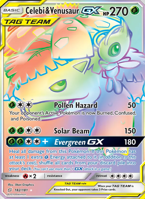 Celebi & Venusaur GX #182/181