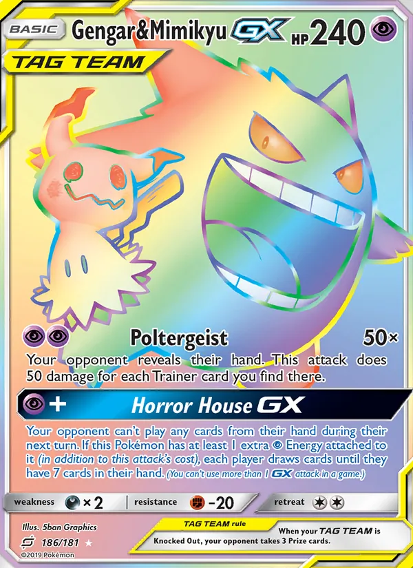 Gengar & Mimikyu GX #186/181