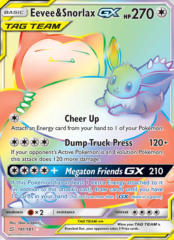 Eevee & Snorlax GX #191/181