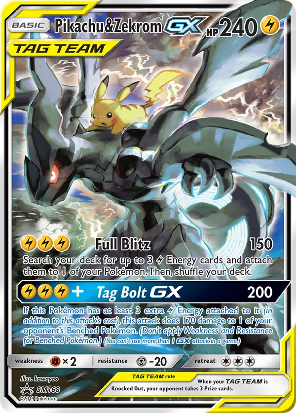 Pikachu & Zekrom GX #SM168/248
