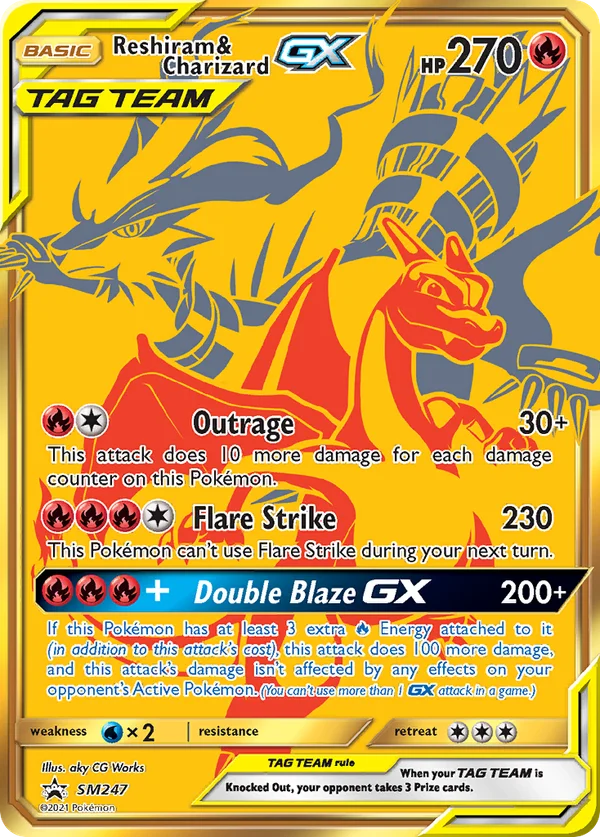 Reshiram & Charizard GX #SM247/248