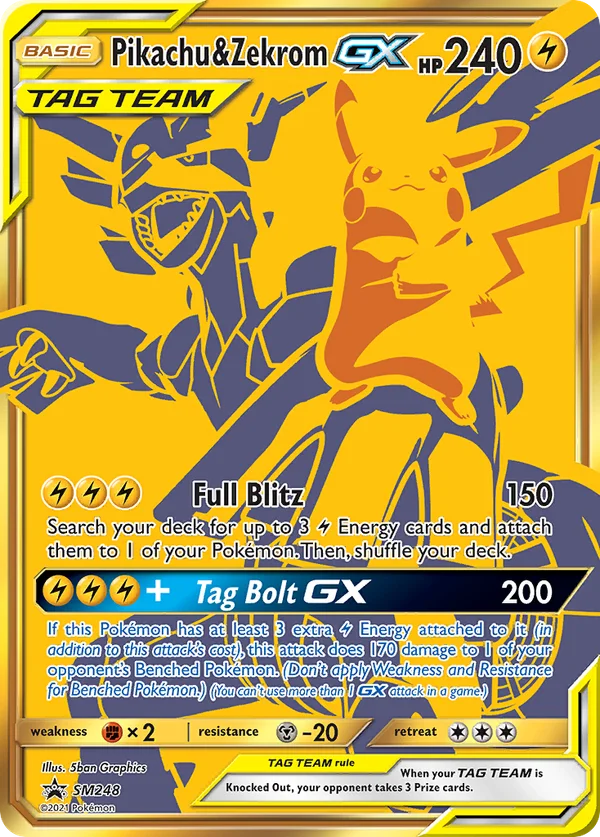 Pikachu & Zekrom GX #SM248/248