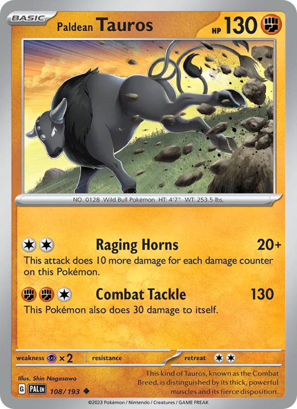 Paldean Tauros #108/193