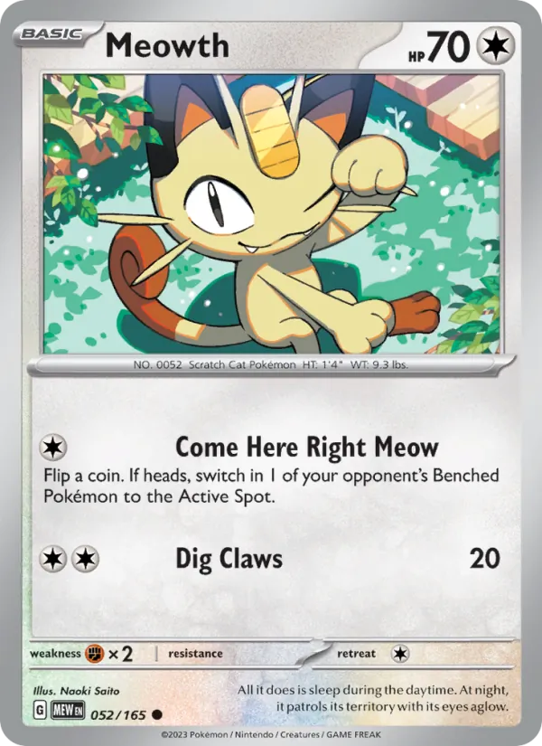 Meowth #52/165