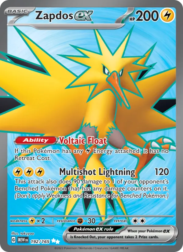 Zapdos ex #192/165