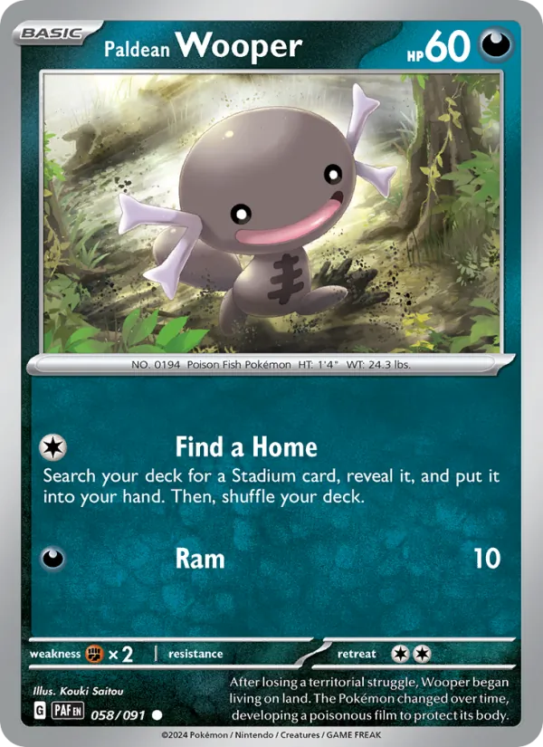 Paldean Wooper #58/91