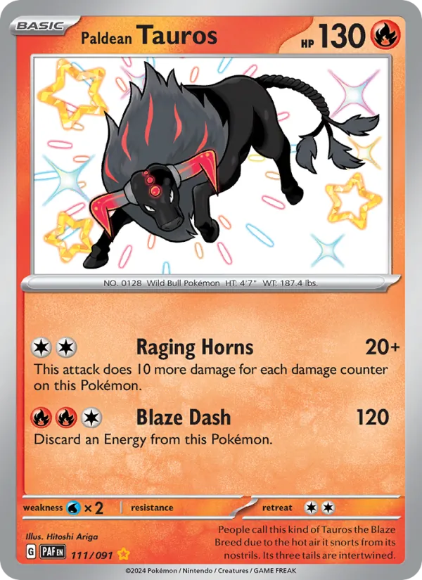 Paldean Tauros #111/91