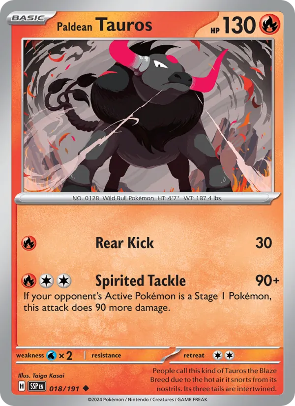 Paldean Tauros #18/191
