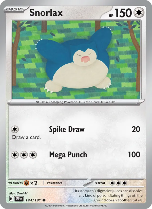 Snorlax #144/191