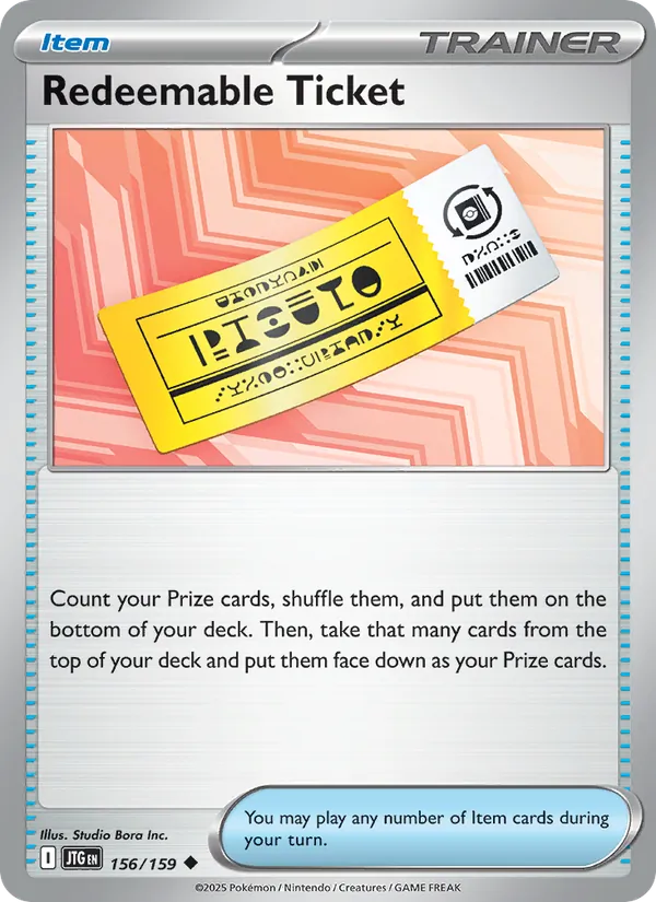 Redeemable Ticket #156/159