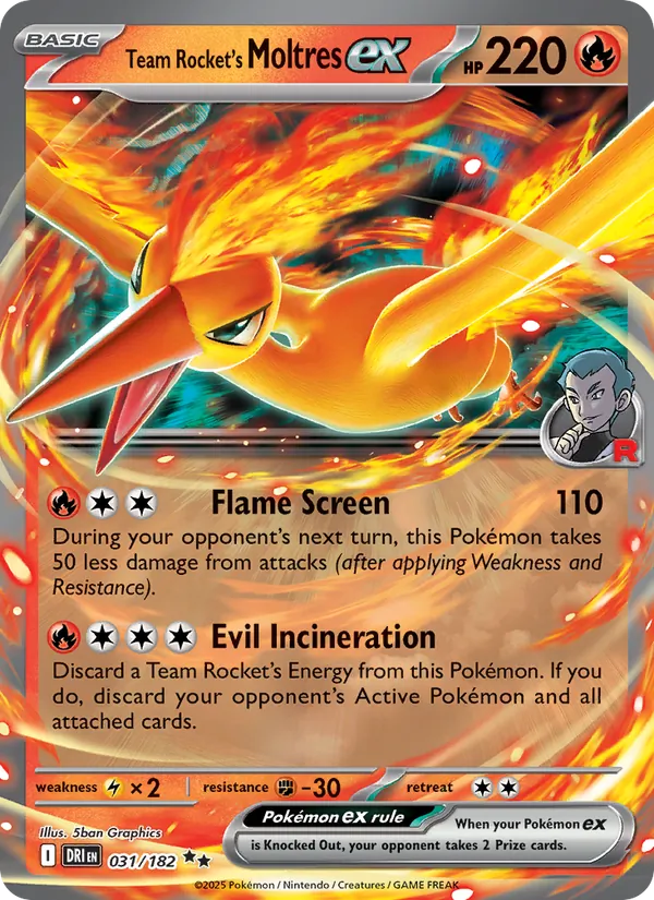 Team Rocket's Moltres ex #31/182