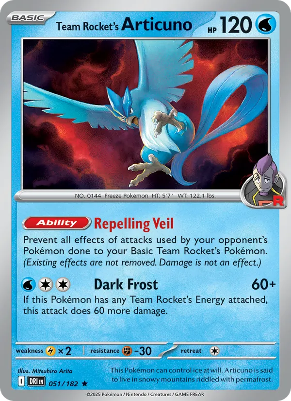 Team Rocket's Articuno #51/182