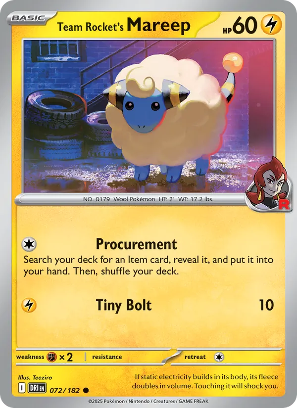 Team Rocket's Mareep #72/182