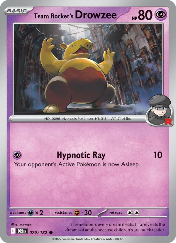 Team Rocket's Drowzee #79/182
