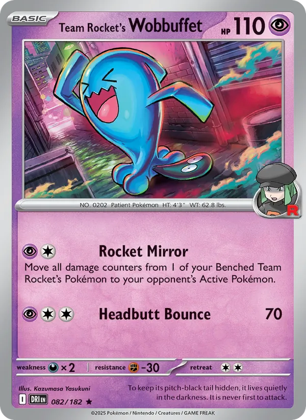 Team Rocket's Wobbuffet #82/182