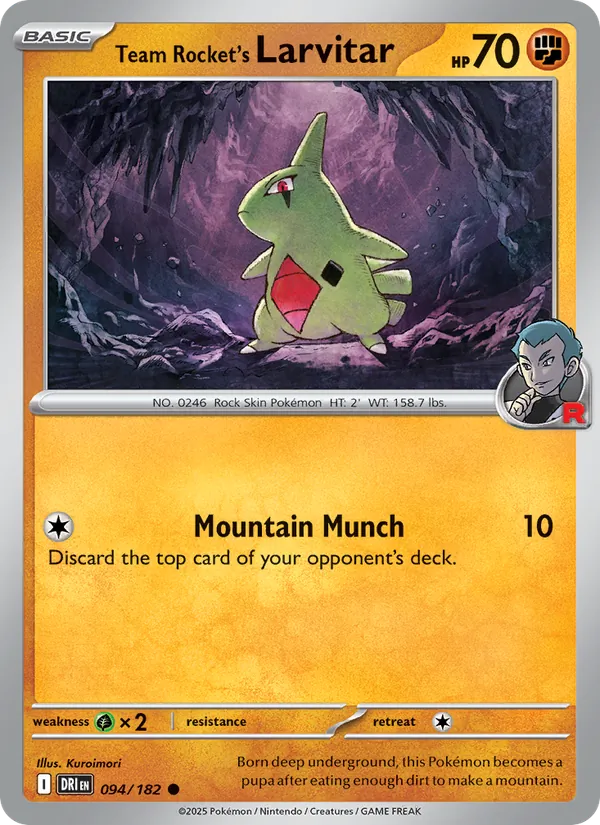Team Rocket's Larvitar #94/182