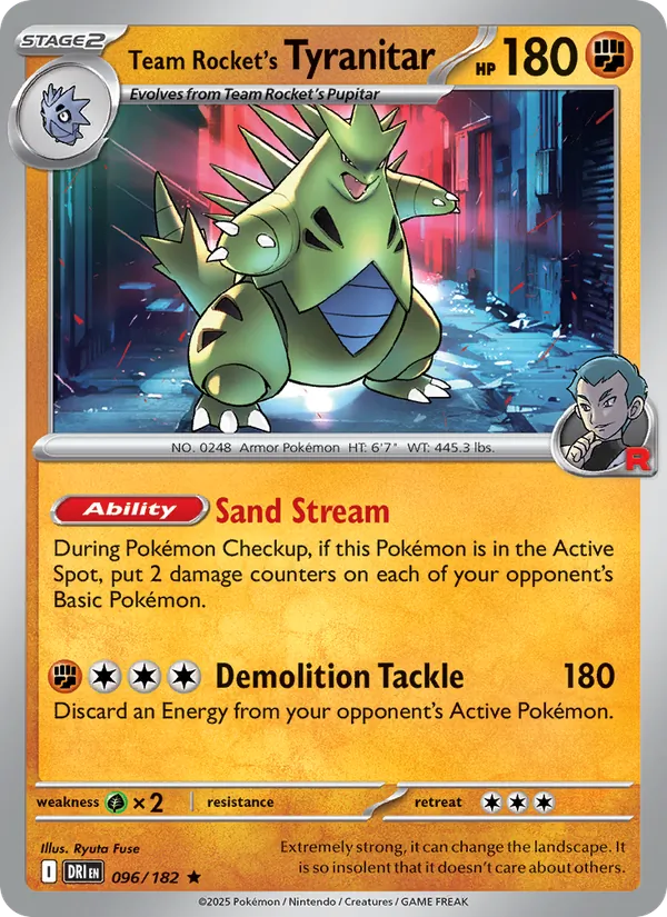 Team Rocket's Tyranitar #96/182