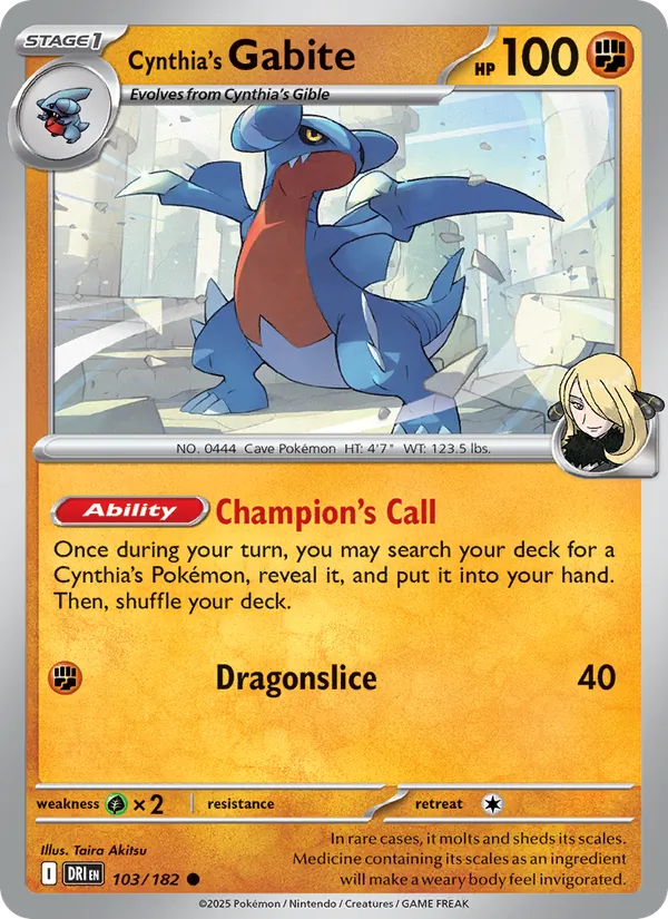 Cynthia's Gabite #103/182