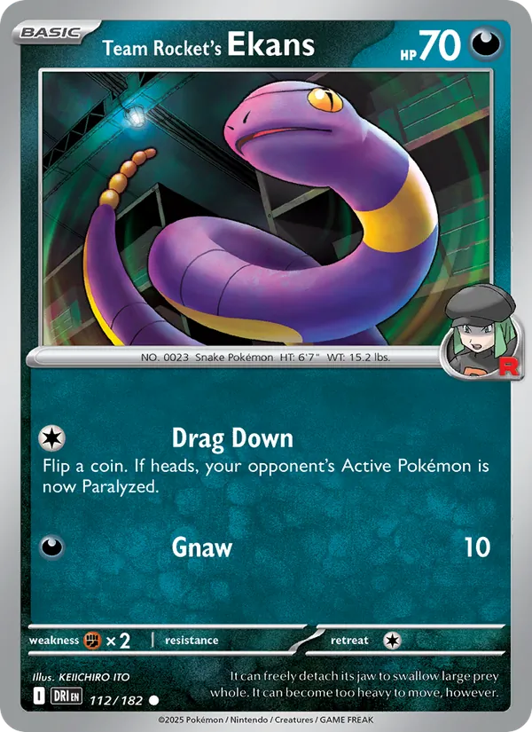 Team Rocket's Ekans #112/182