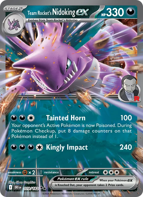 Team Rocket's Nidoking ex #119/182