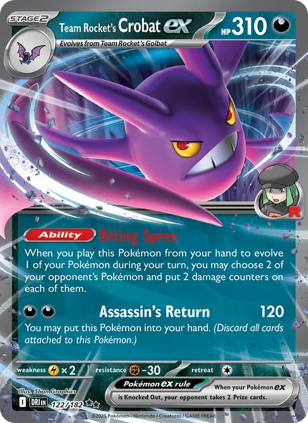 Team Rocket's Crobat ex #122/182