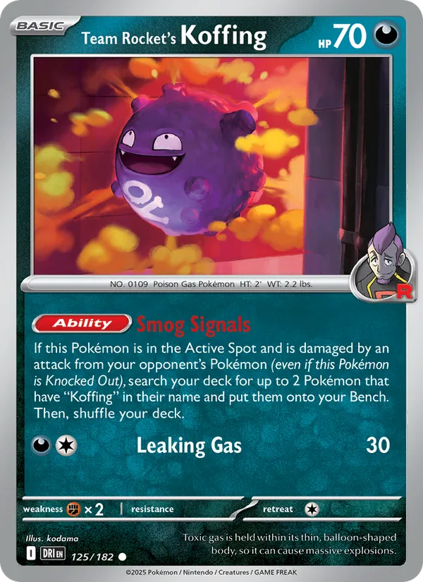 Team Rocket's Koffing #125/182